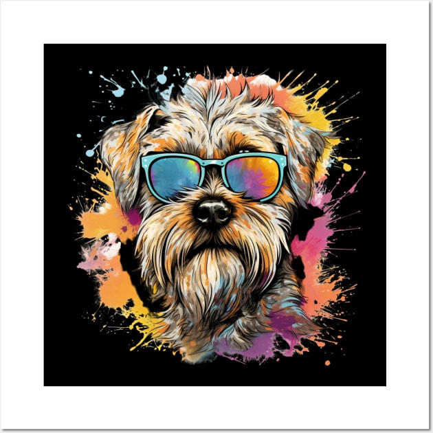 Soft-coated Wheaten Terrier with a splash of color Wall Art by NatashaCuteShop